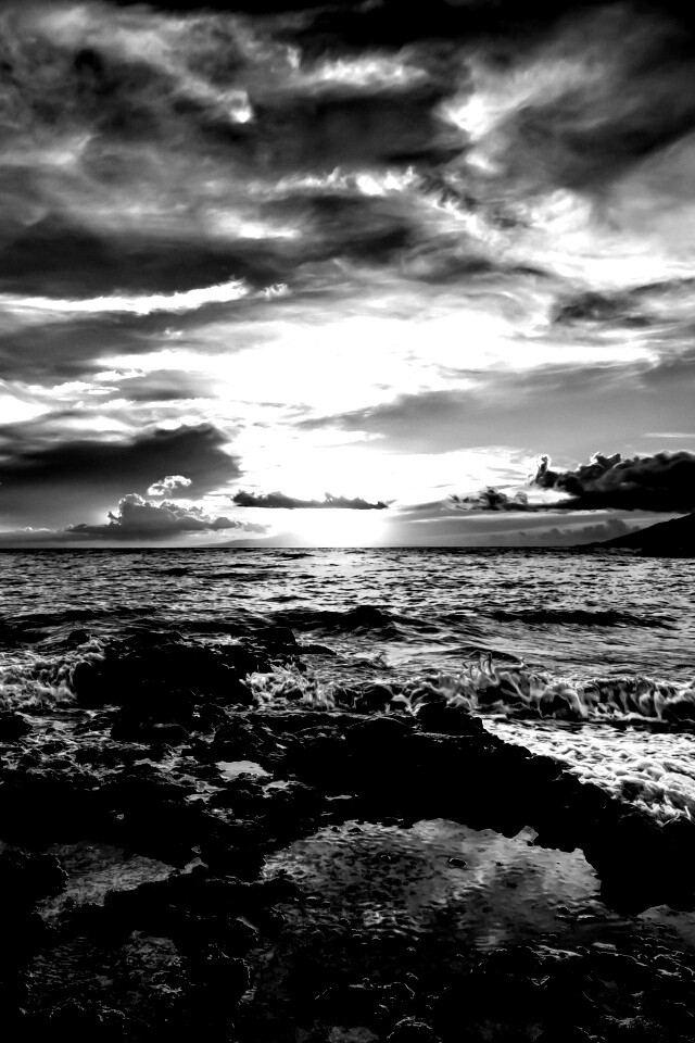 Закат на море обои