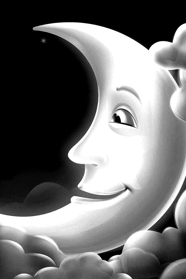 Мультяшный месяц обои