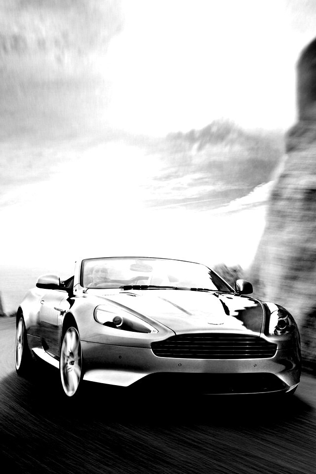 Aston Martin на повороте обои