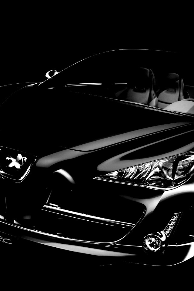 Чёрный Пежо обои