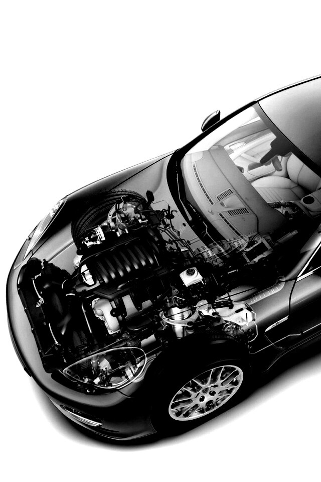 3D схема ходовой Порше обои