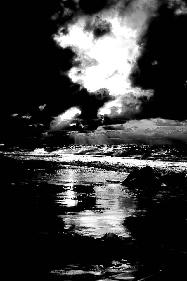 Океанский берег на закате обои