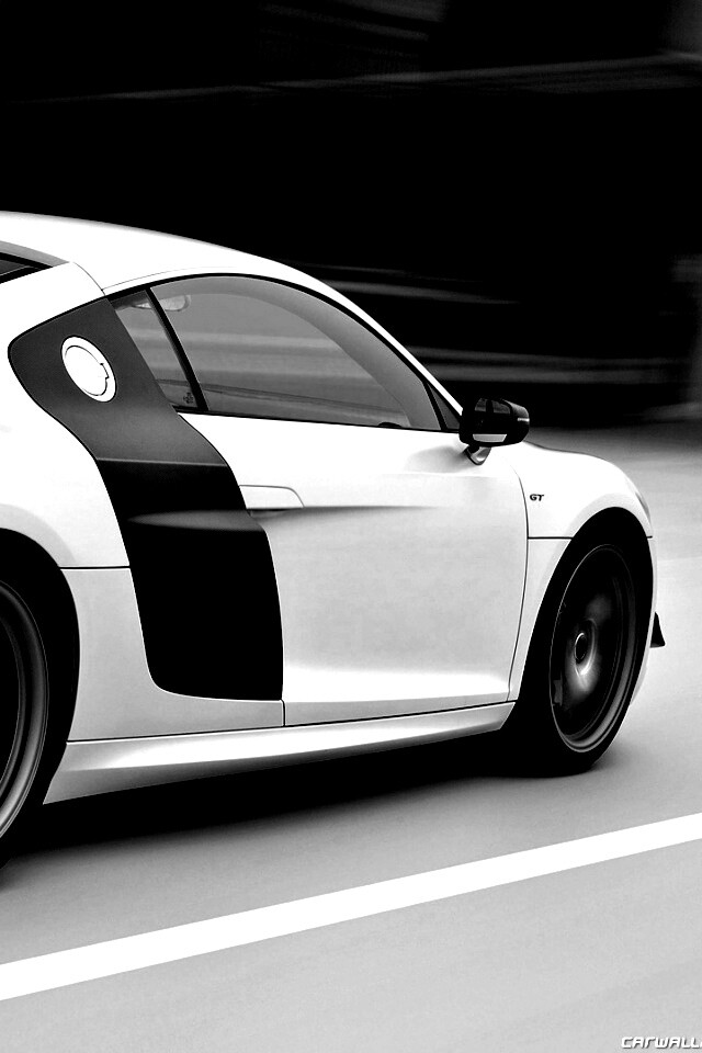 Audi R8 на скоростной трассе обои