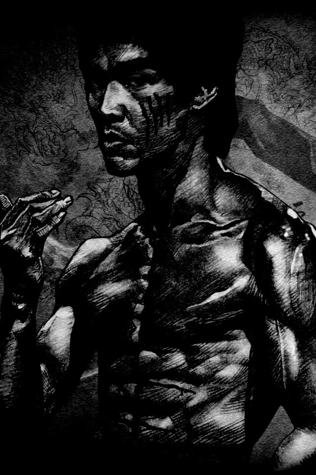 Портрет Брюса Ли обои