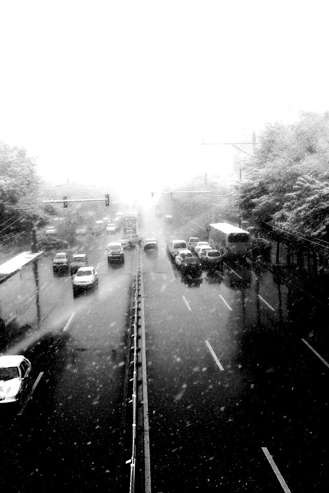 Снегопад в токио обои