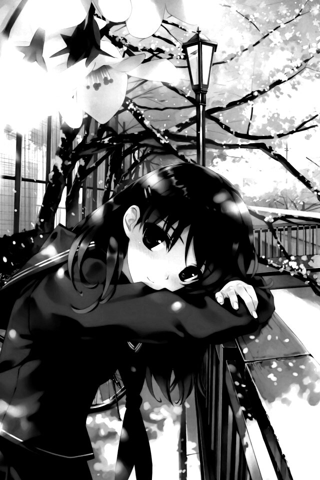 Девушка среди лепестков сакуры обои