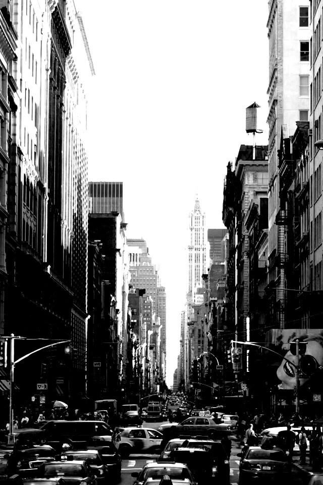 Людная Нью-Йоркская улица обои