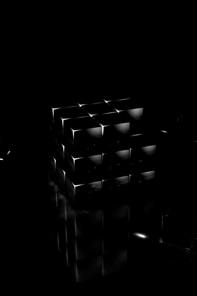 Кубик рубика из стекла обои