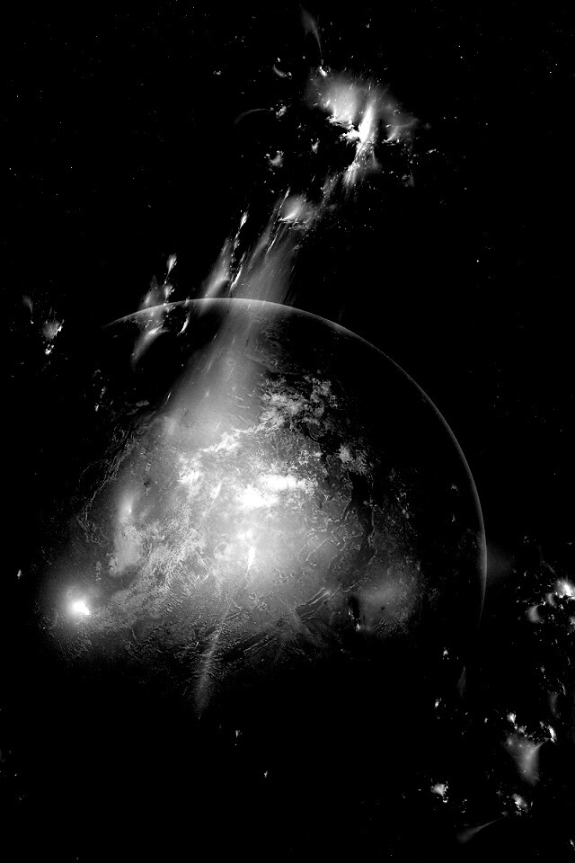 Планета в огнях обои