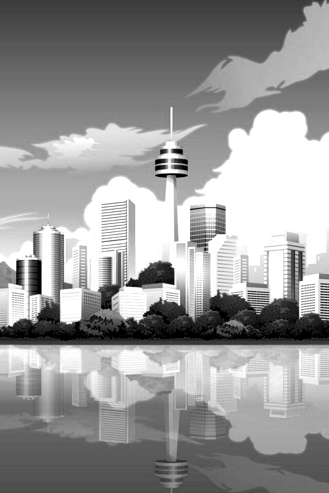 Рисунок города обои