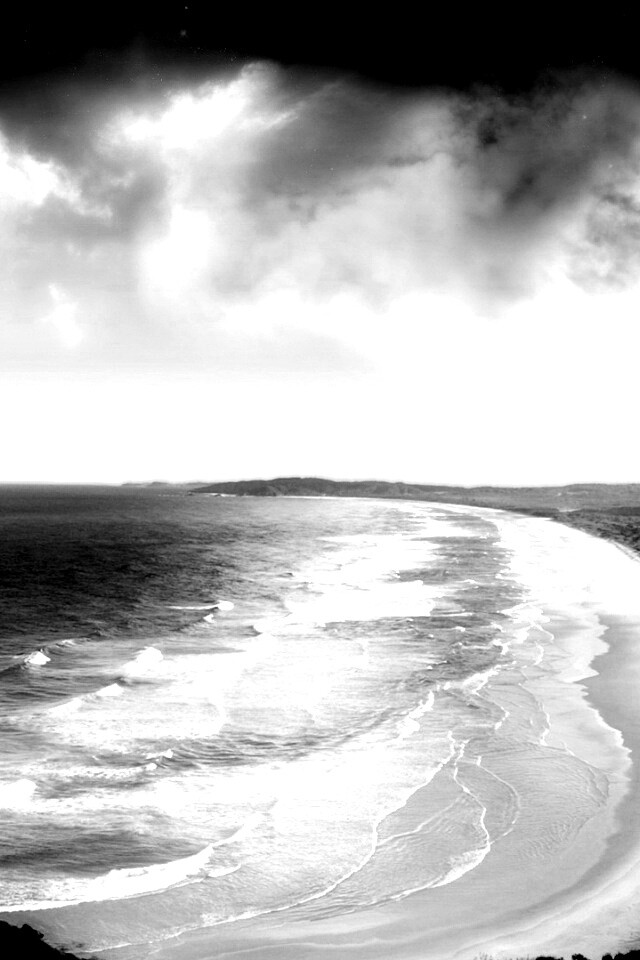 Берег до горизонта обои