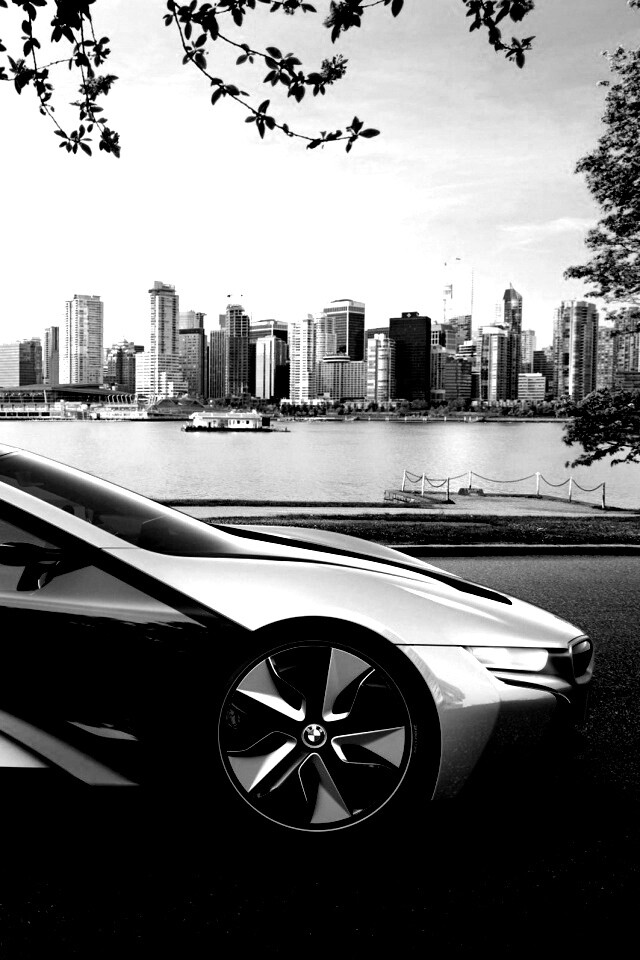 Концепт БМВ на берегу озера обои
