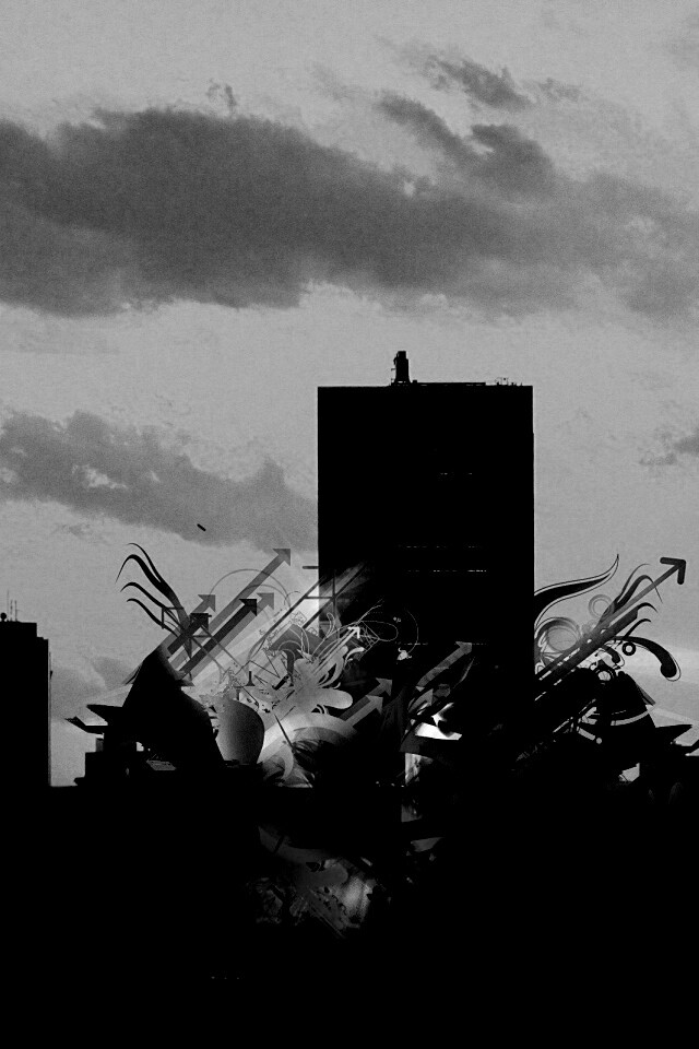 3D абстракция прямо в городе обои