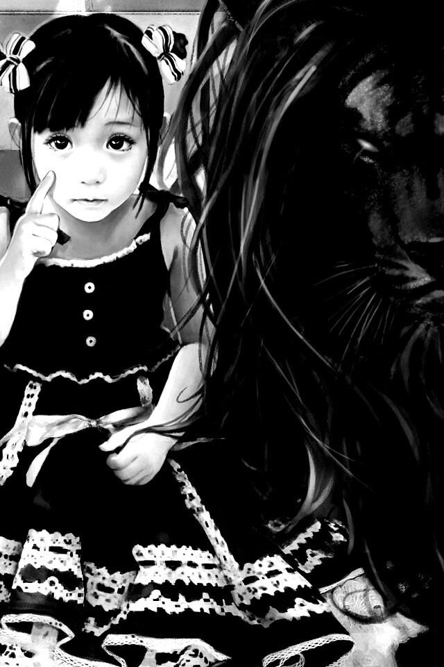 Тёмный лев обои