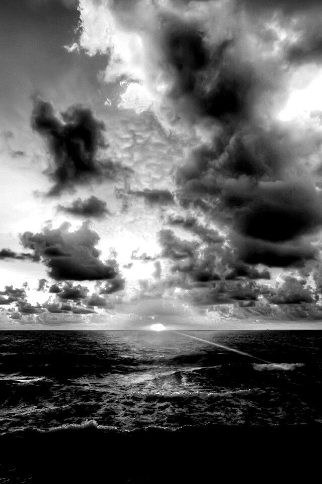 Закат на море обои