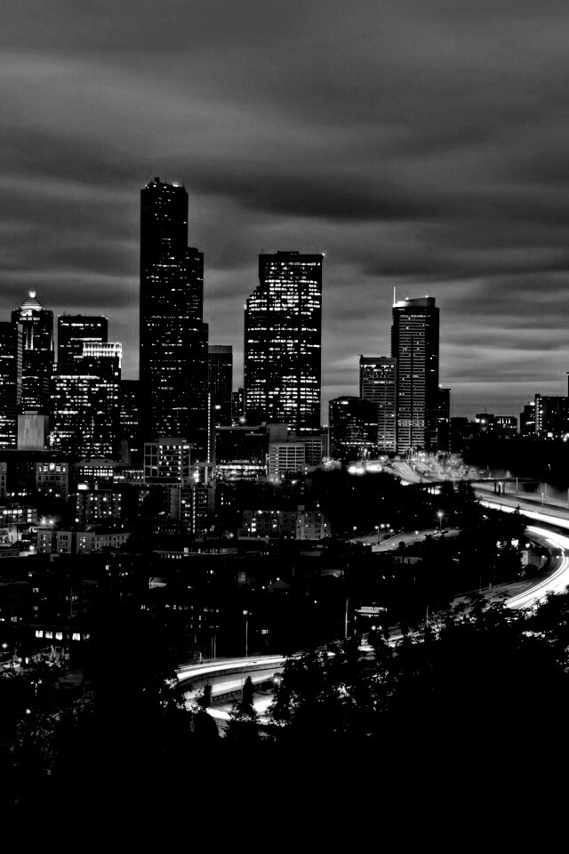 Город вдали обои