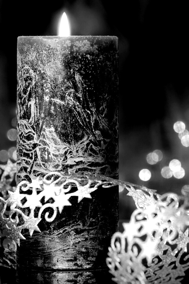 Новогодняя свеча обои