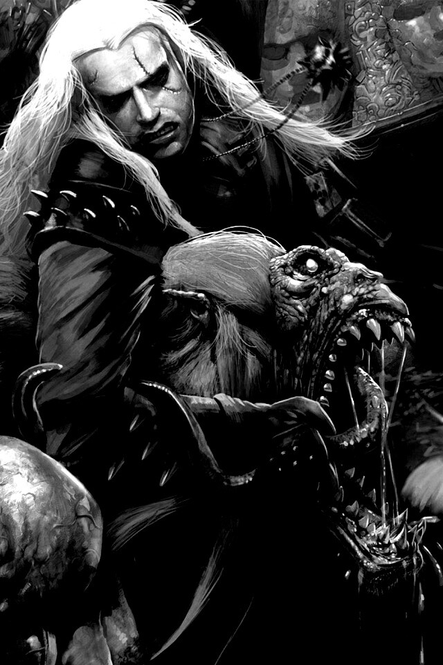 Ведьмак и монстр обои