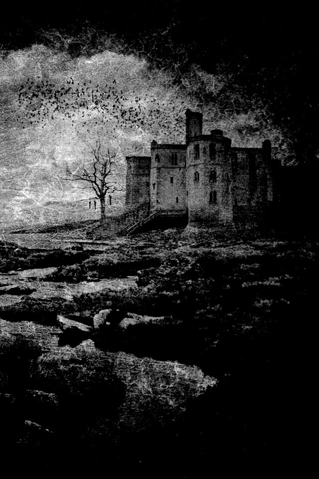 Старинный пейзаж с замком обои