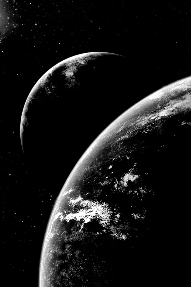 Две планеты в космосе обои