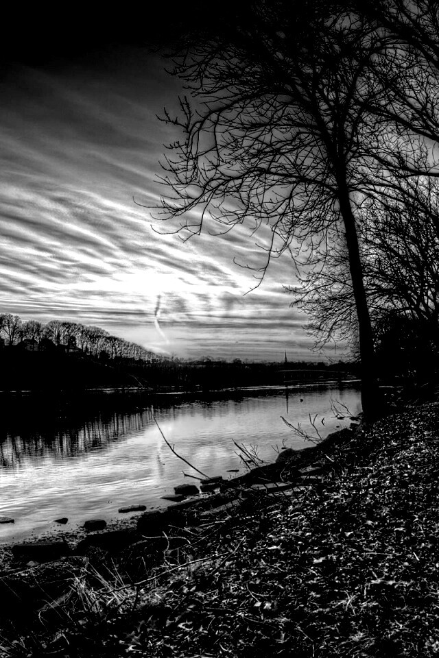 Осенний закат обои