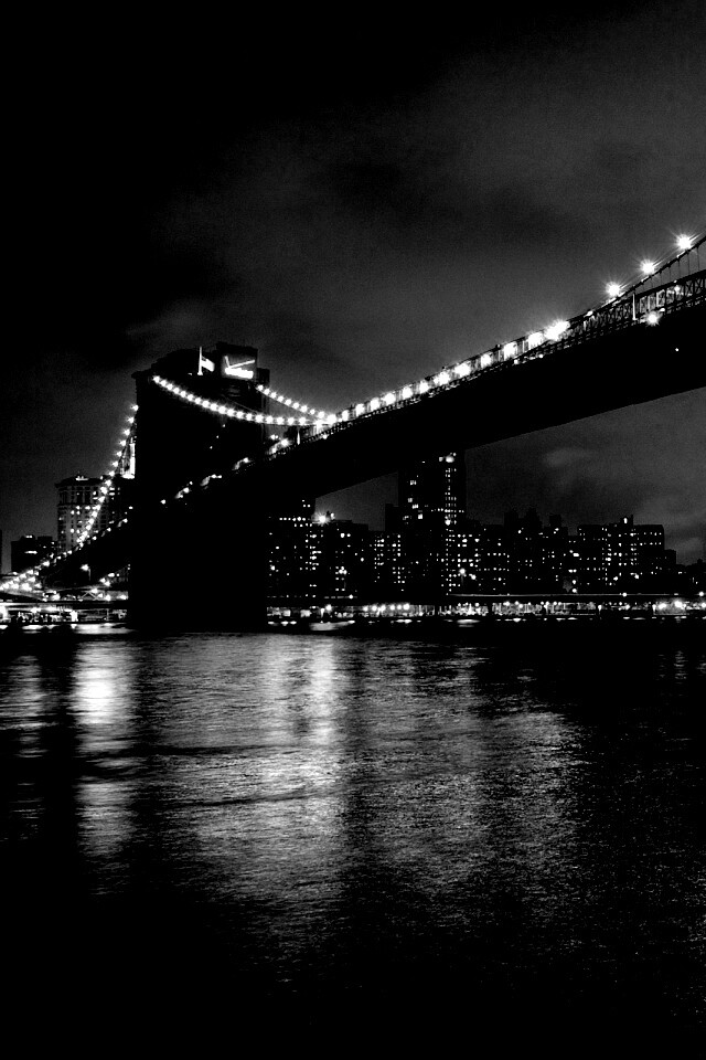 Мост в огнях обои