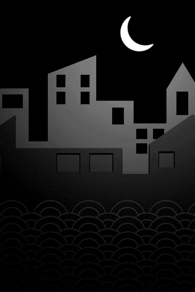 Ночной город на реке обои