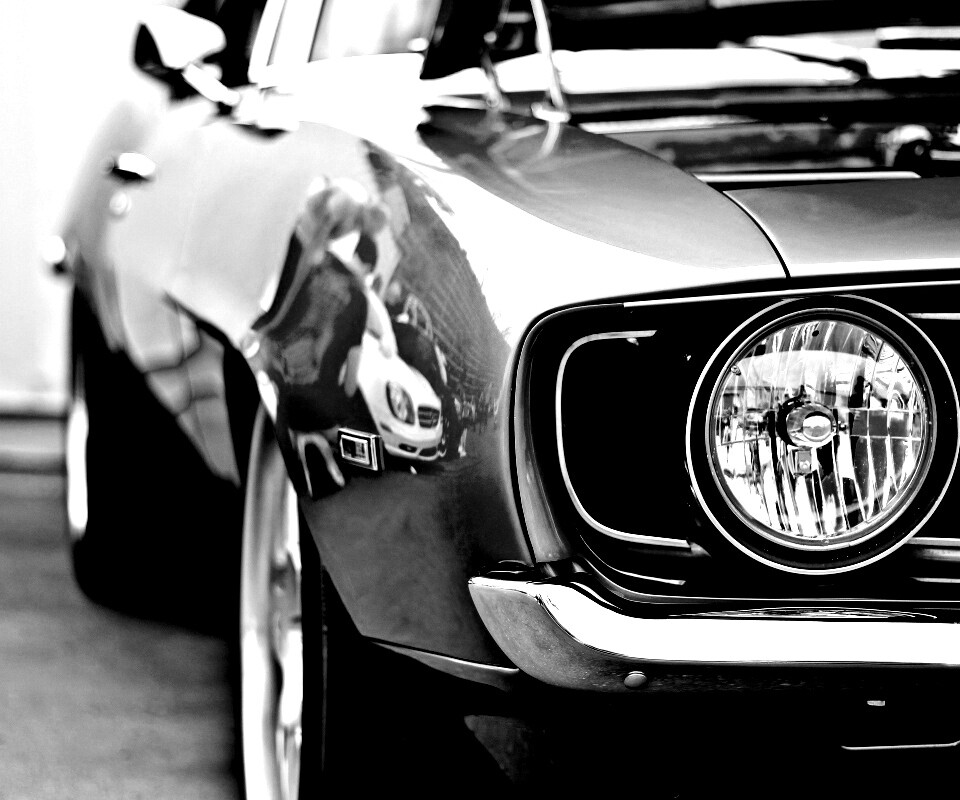 Синяя машина обои