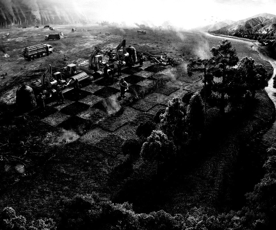 Цивилизация против природы обои