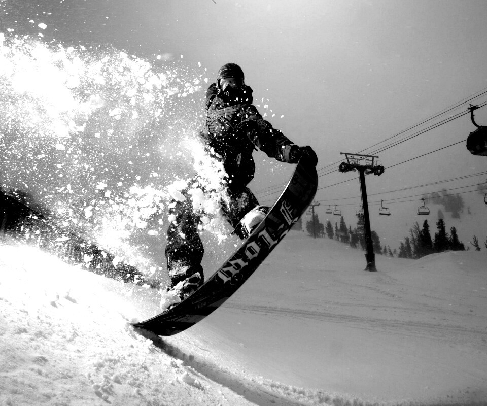 Сноубордист обои