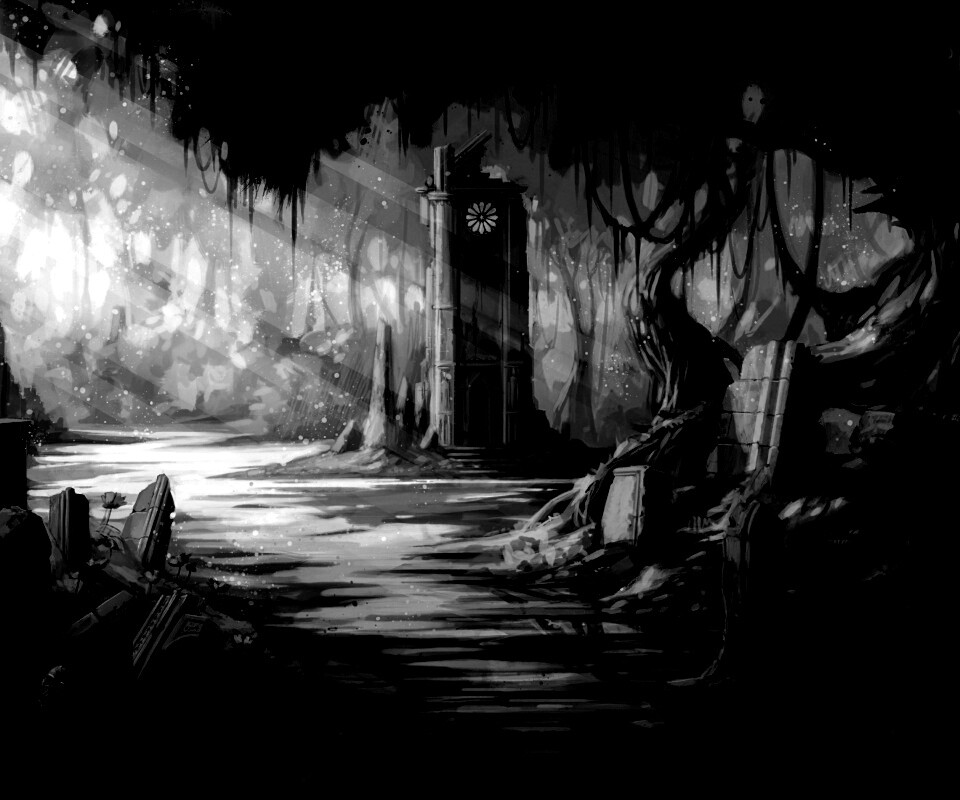 Руины эльфийского города обои