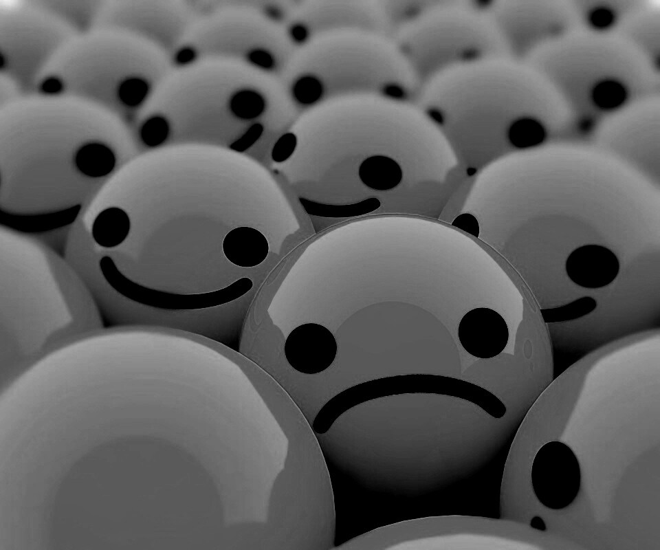 Депрессивный смайлик обои