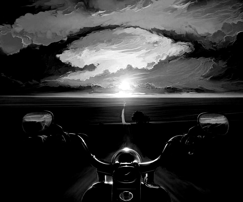 Дорога на закат обои