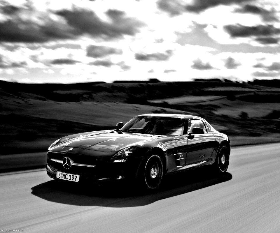 Красный спортивный мерседес обои