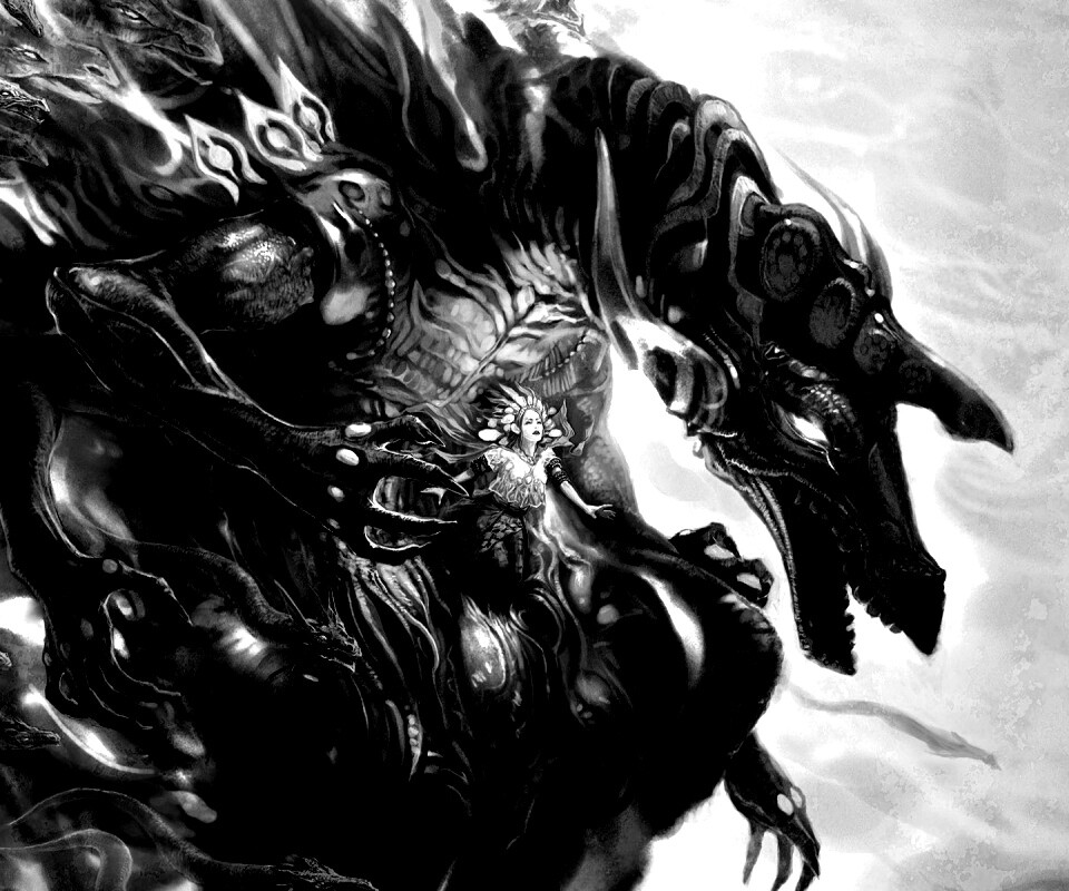 Демон похищающий девушку обои