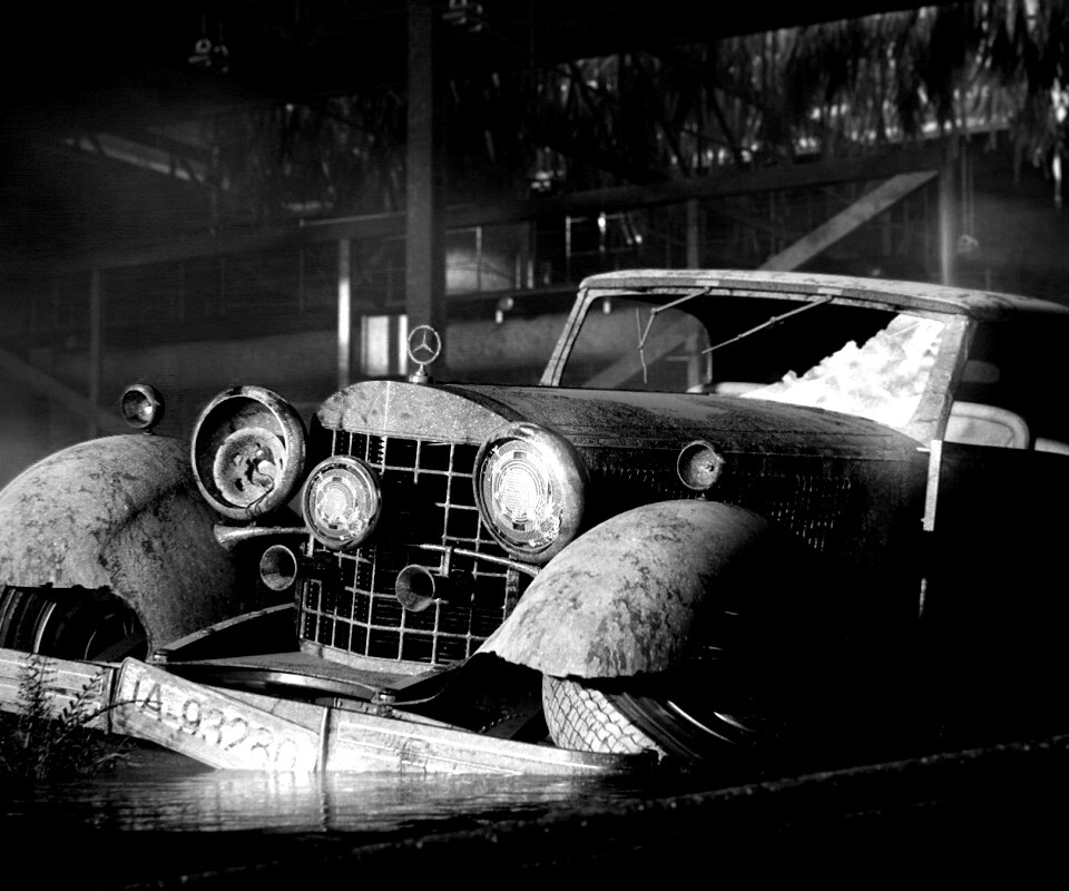 Гниющий ретро мерседес обои