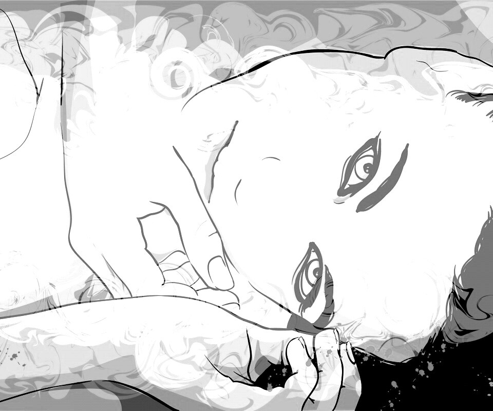 Рисунок девушки обои