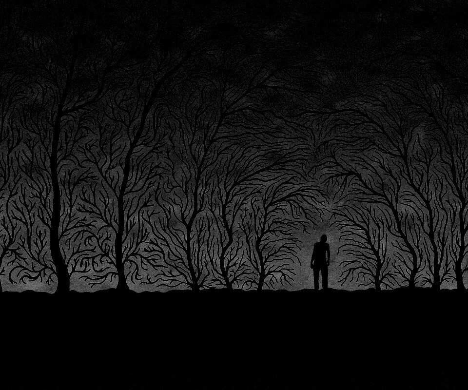 Смыкающиеся деревья обои