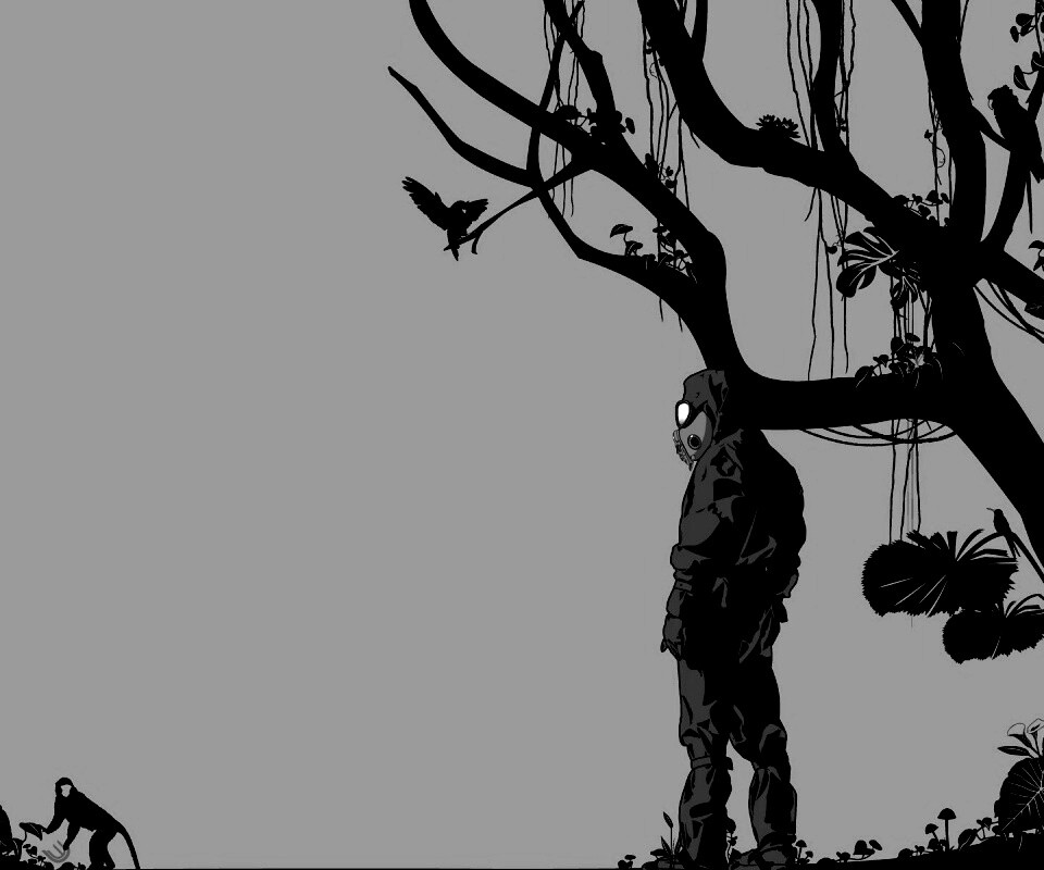 Человек в защитном костюме обои