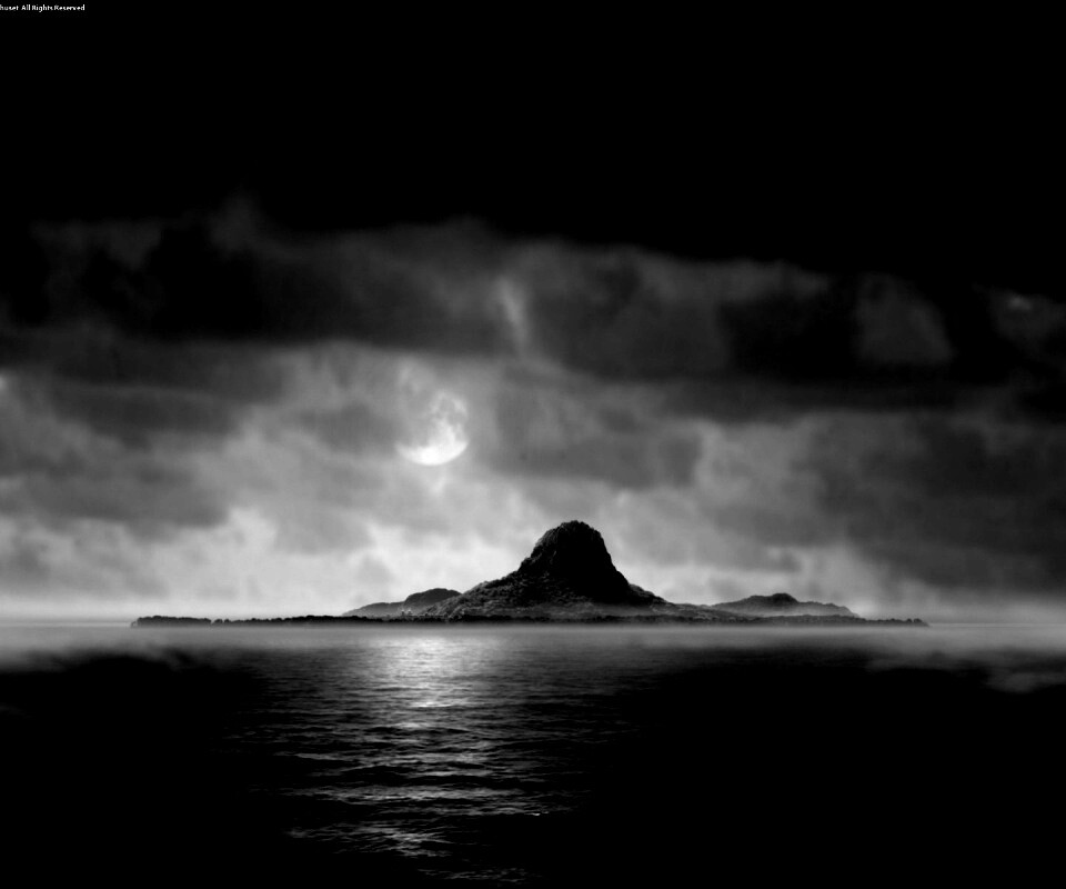 Ночной остров обои