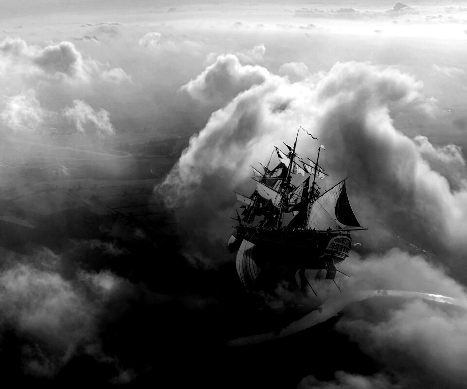 Летающий корабль обои