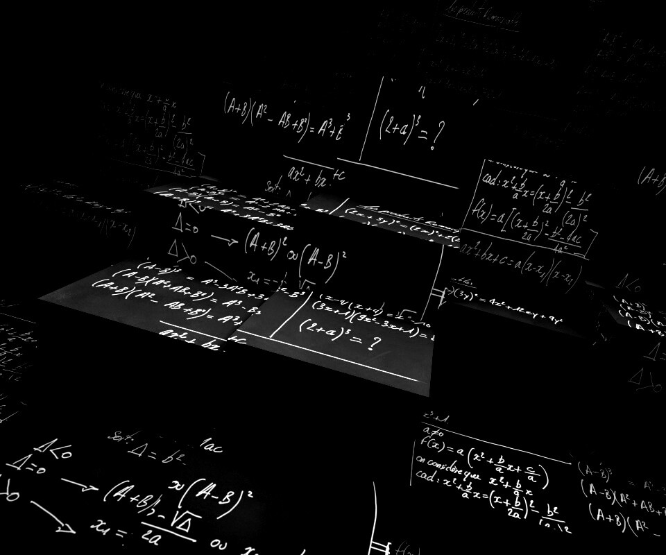 Черные кубы в уравнениях обои