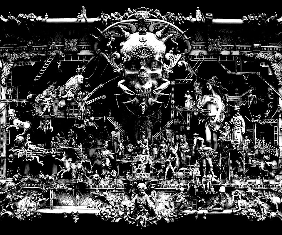 Адская скульптура обои