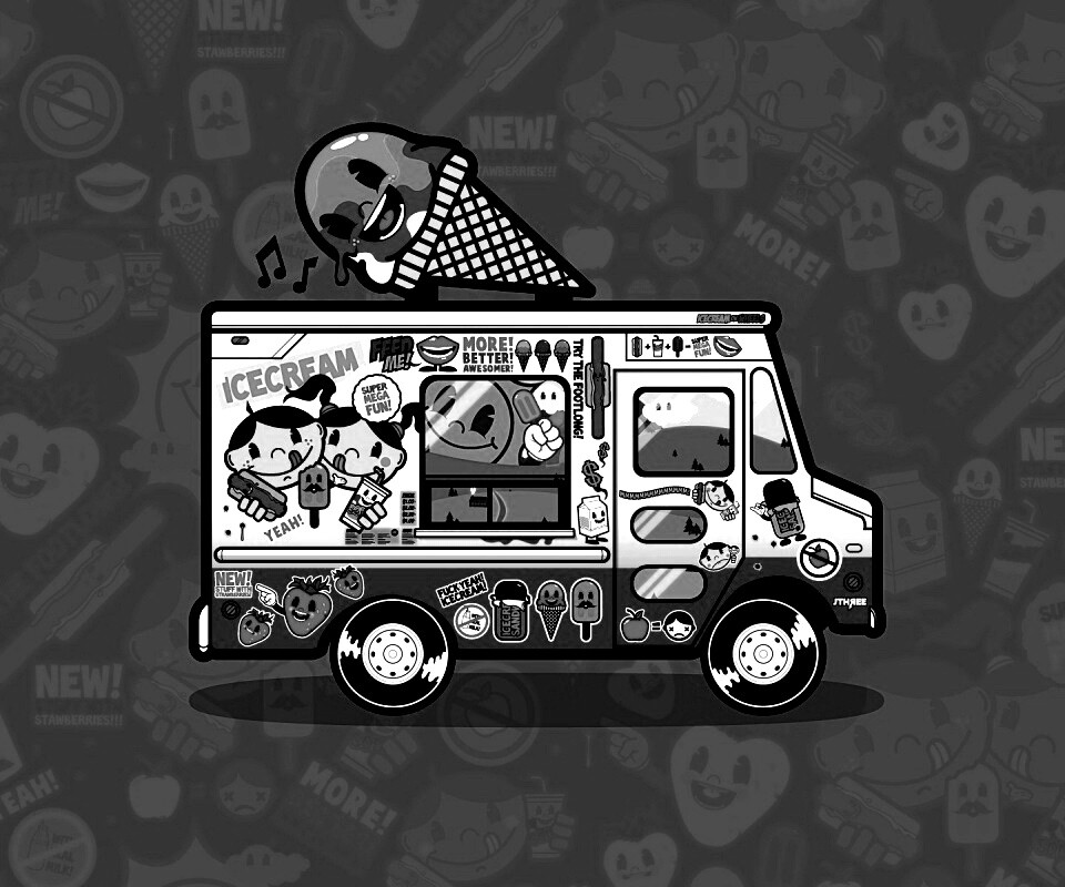 Фургончик мороженщика обои