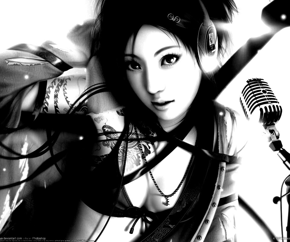 Поющая японка обои