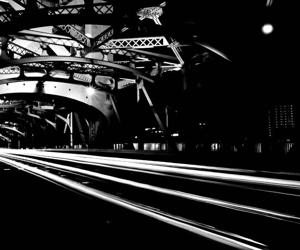 Движение на мосту обои