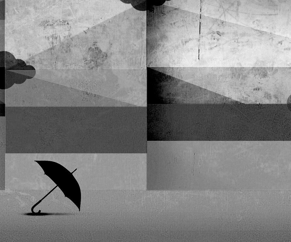Силуэт зонтика обои