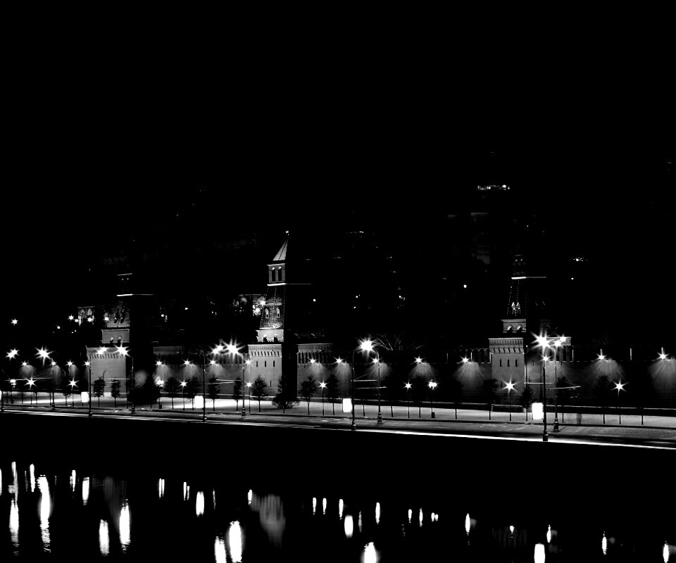 Ночной Кремль обои