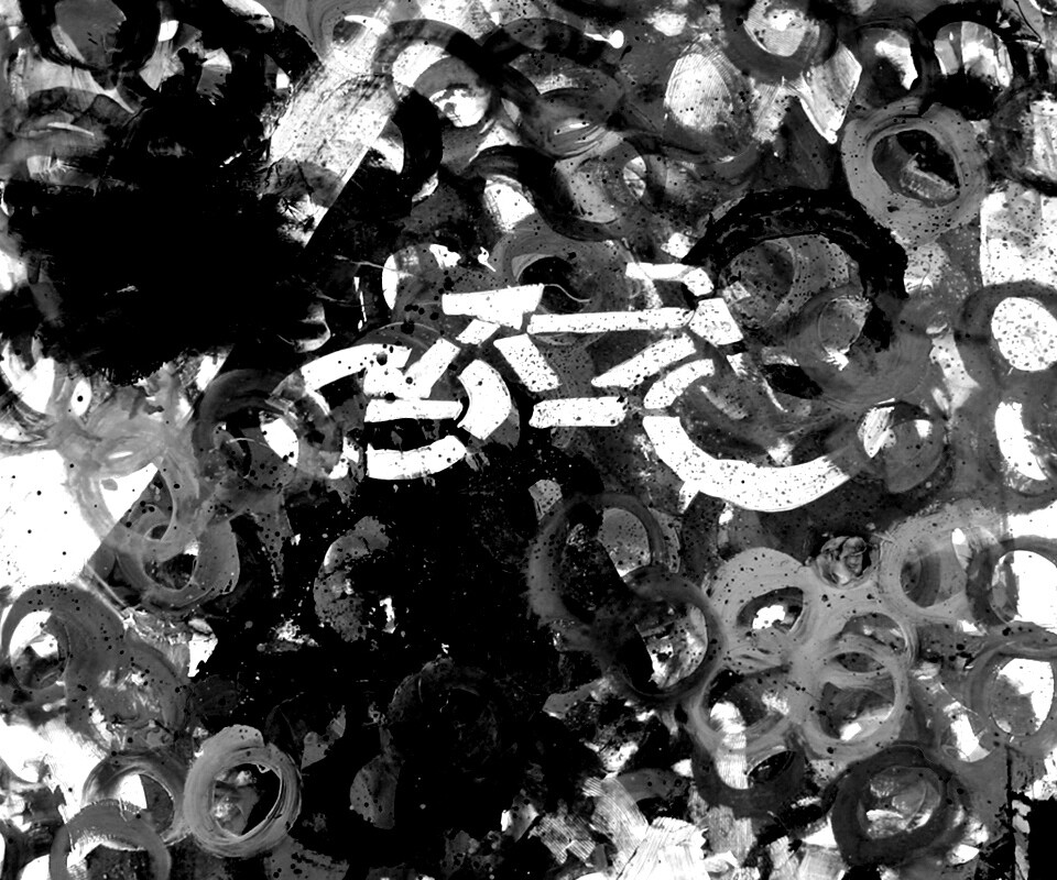 Рисованный через трафарет велосипед обои