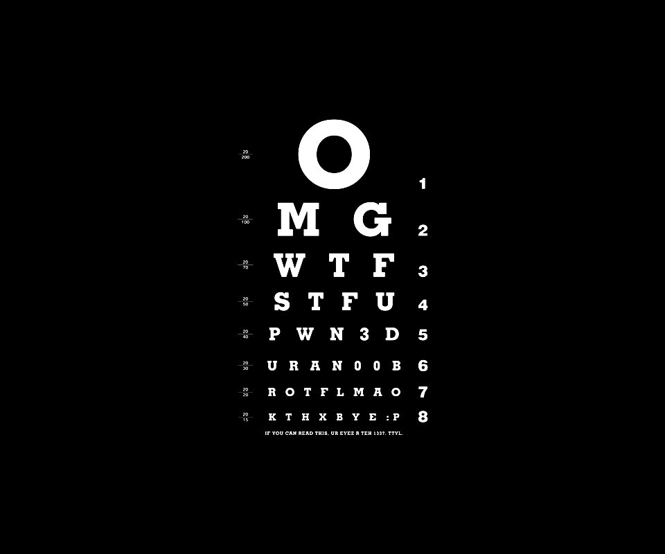 Таблица для проверки зрения обои